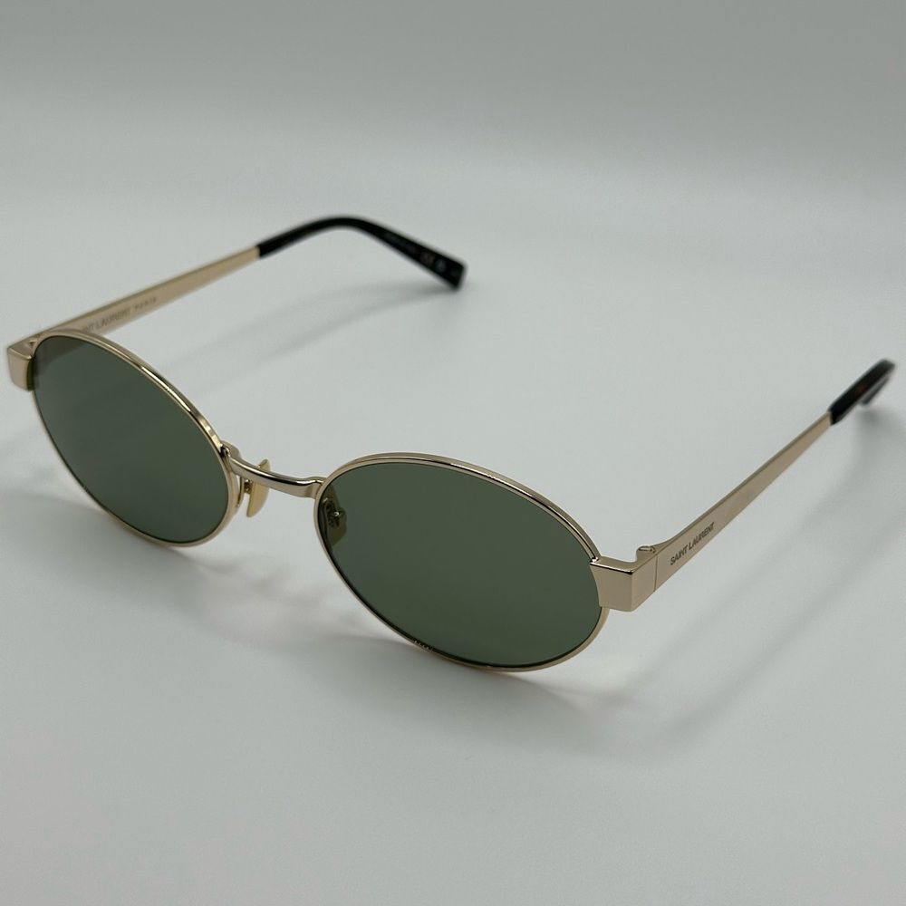 BRAND NEW SAINT LAURENT SL692 003 Gold/Green Unisex Sunglasses - Picture 5 of 13
